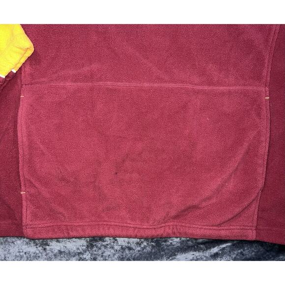 VTG Redskins Reebok Mens Pullover Fleece Burgundy/ Gold Quarter Zip Size 2XL - Picture 5 of 8